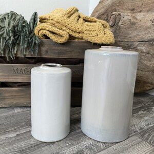 NWT Magnolia Hearth and Hand Set of 2 Stoneware Vases - HARD TO FIND